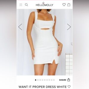 Hello Molly White Cutout Mini Dress